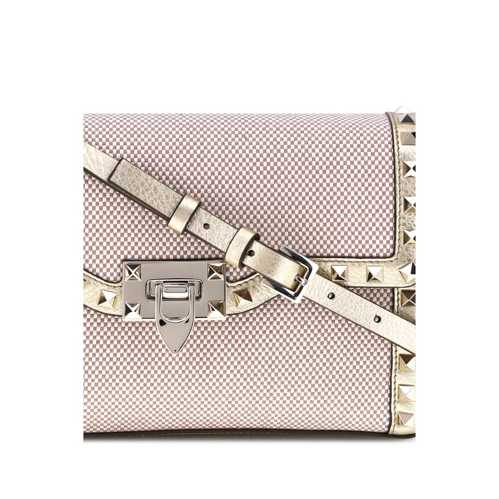 Small canvas Rockstud Shoulder Bag Valentino Garavani