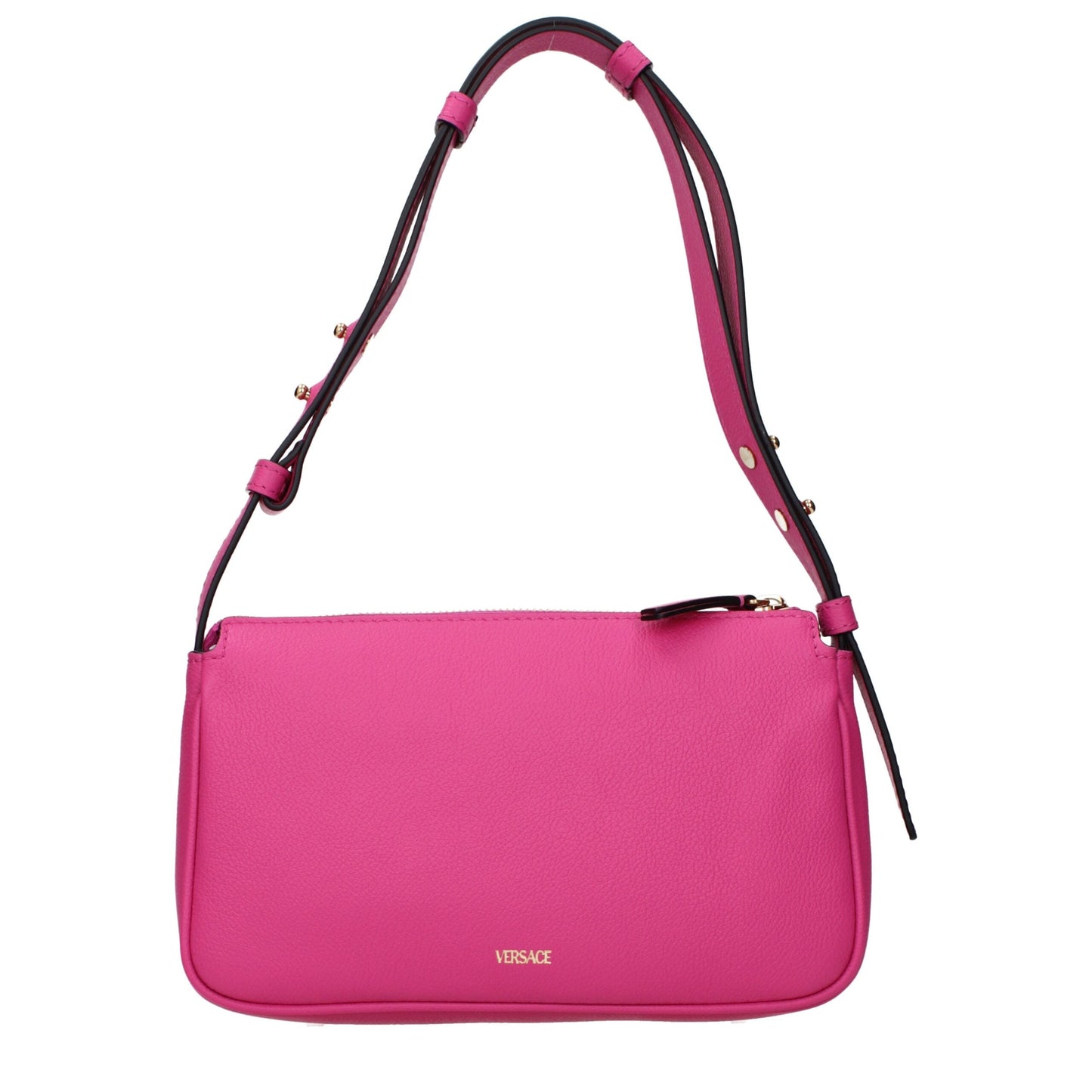 Pink Leather Shoulder Bags Versace