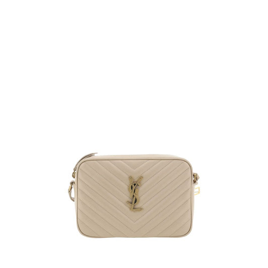 Beige Calf Leather Bos Taurus Shoulder Bag