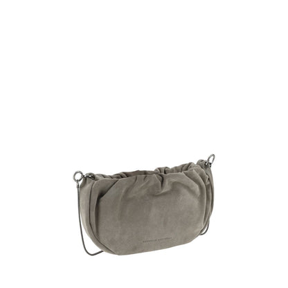 Suede Shoulder Bag Brunello Cucinelli