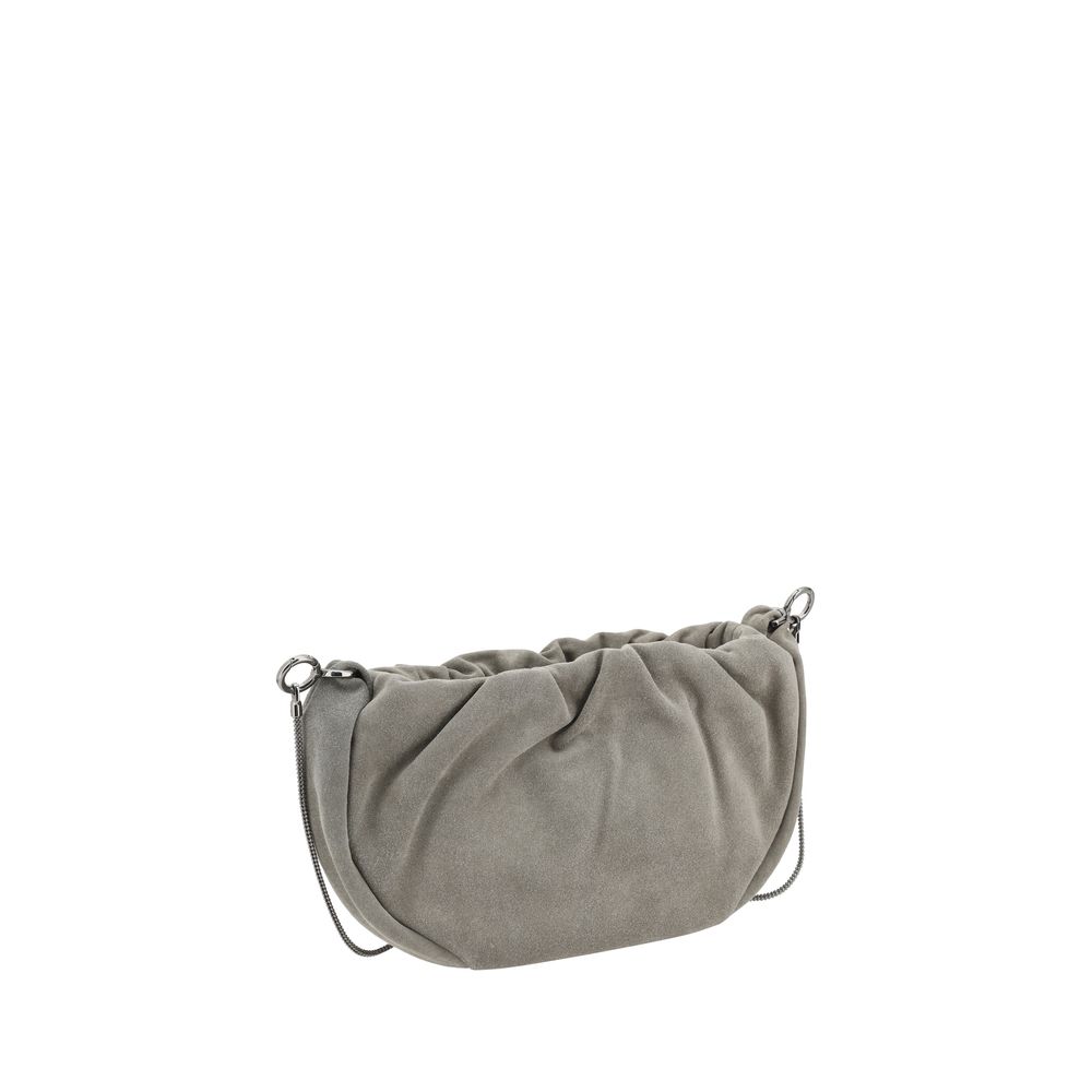Suede Shoulder Bag Brunello Cucinelli