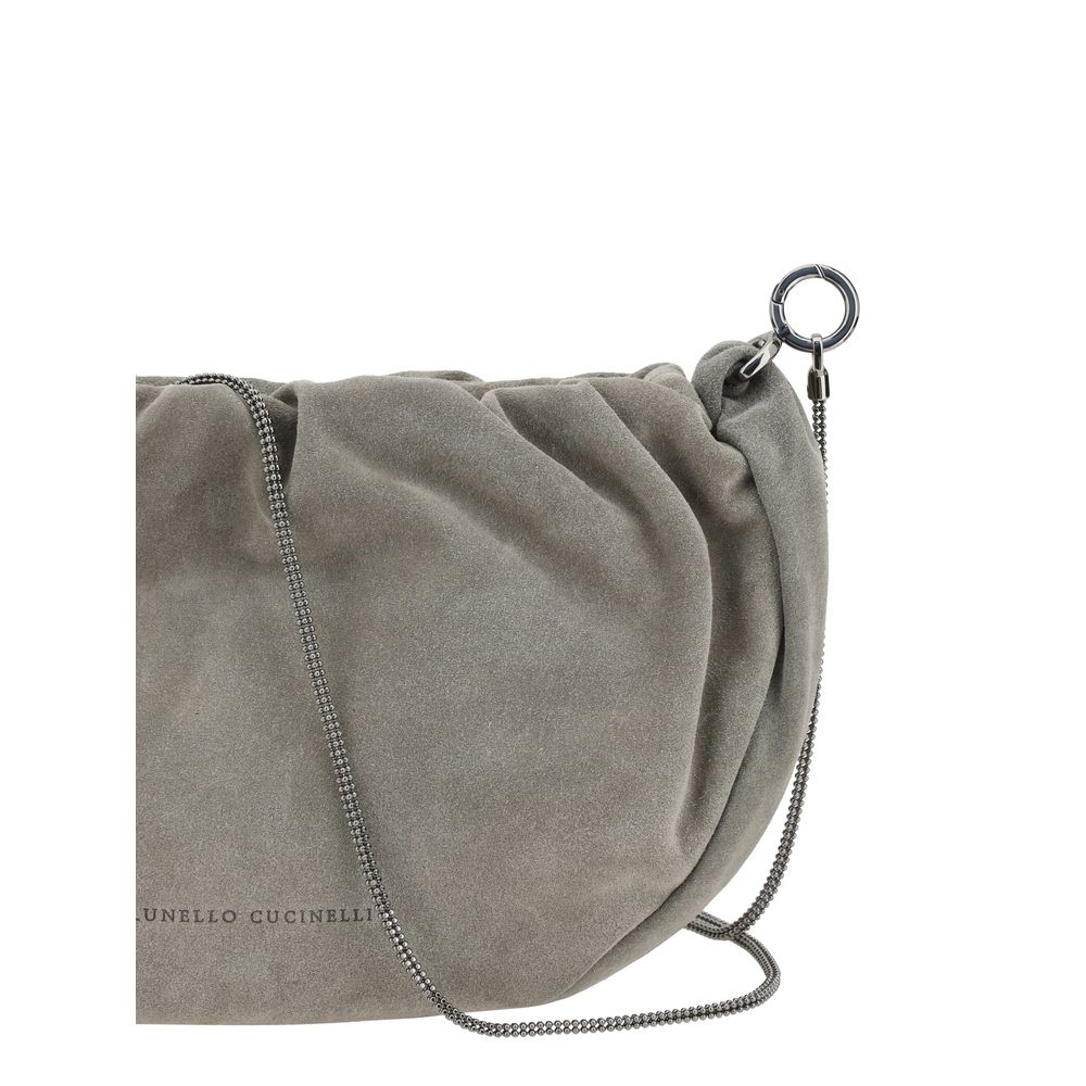 Suede Shoulder Bag Brunello Cucinelli