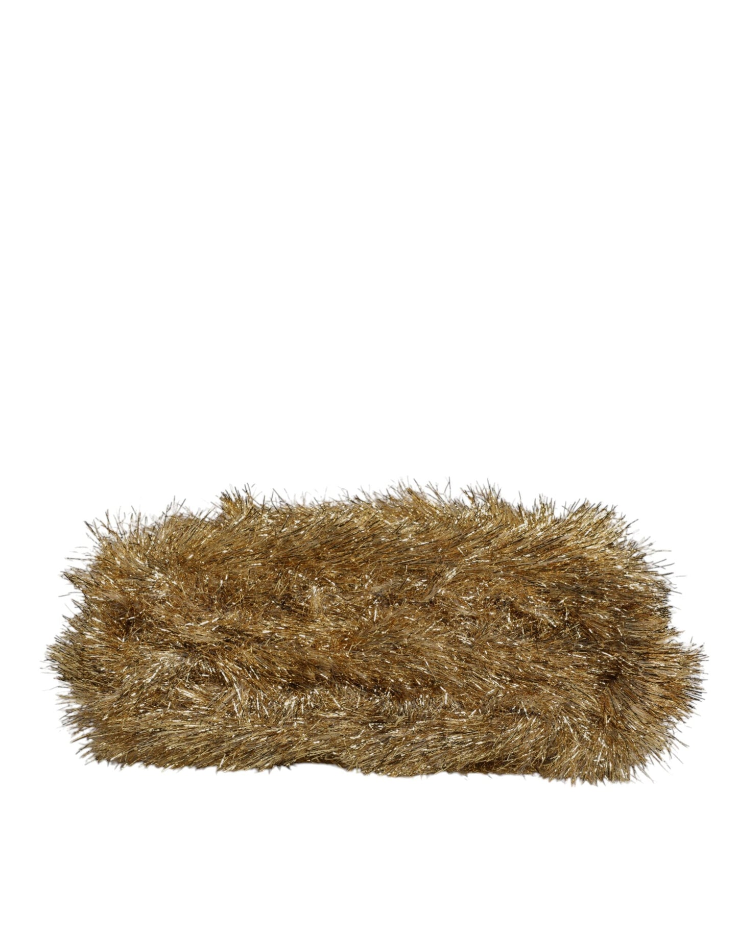 Gold Vanda Chain Strap Tinsel Crystal Evening Clutch Bag Dolce & Gabbana