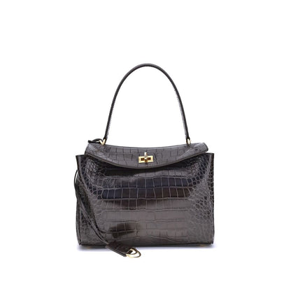 Rodeo Shoulder Bag in crocodile-print leather Balenciaga
