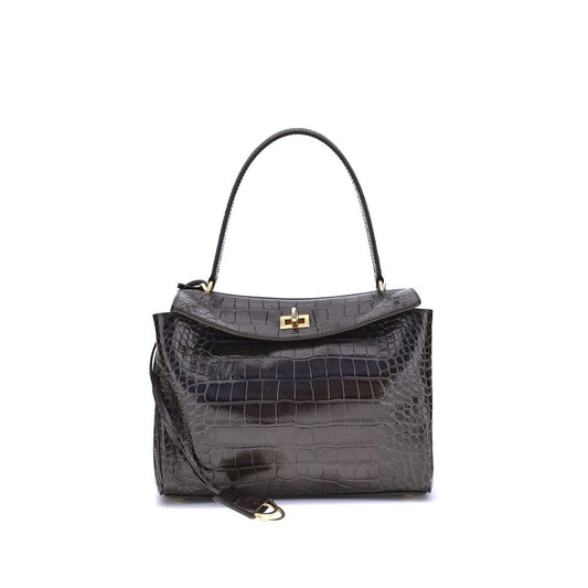 Rodeo Shoulder Bag in crocodile-print leather Balenciaga