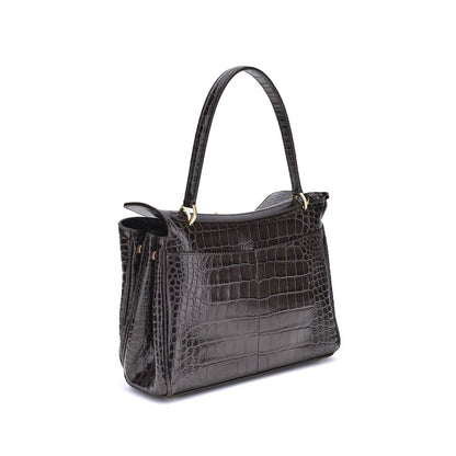Rodeo Shoulder Bag in crocodile-print leather Balenciaga