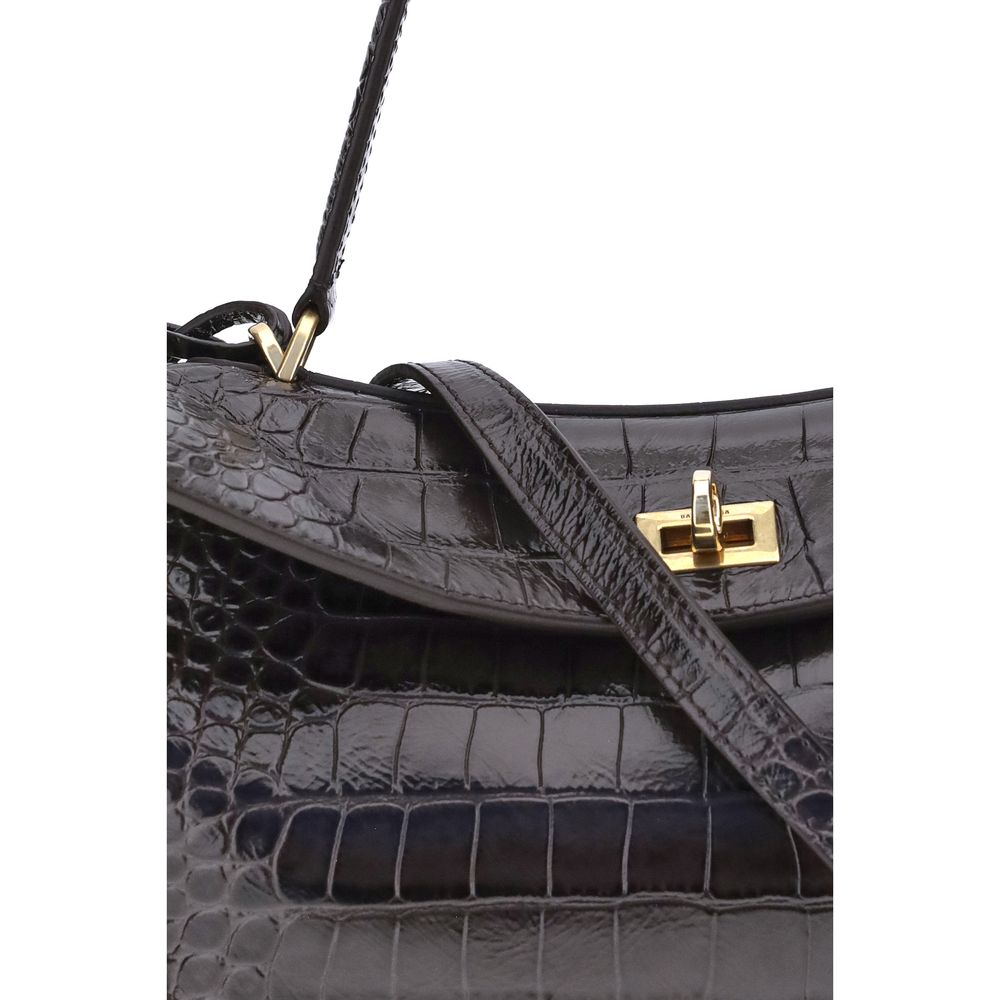 Rodeo Shoulder Bag in crocodile-print leather Balenciaga