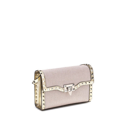 Small canvas Rockstud Shoulder Bag Valentino Garavani