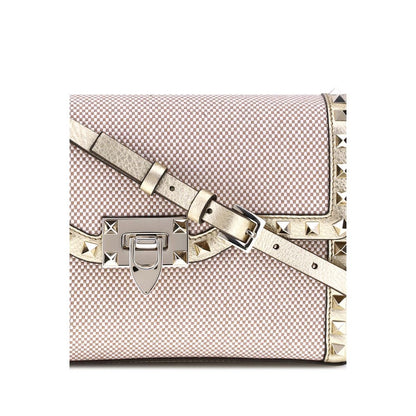 Small canvas Rockstud Shoulder Bag Valentino Garavani