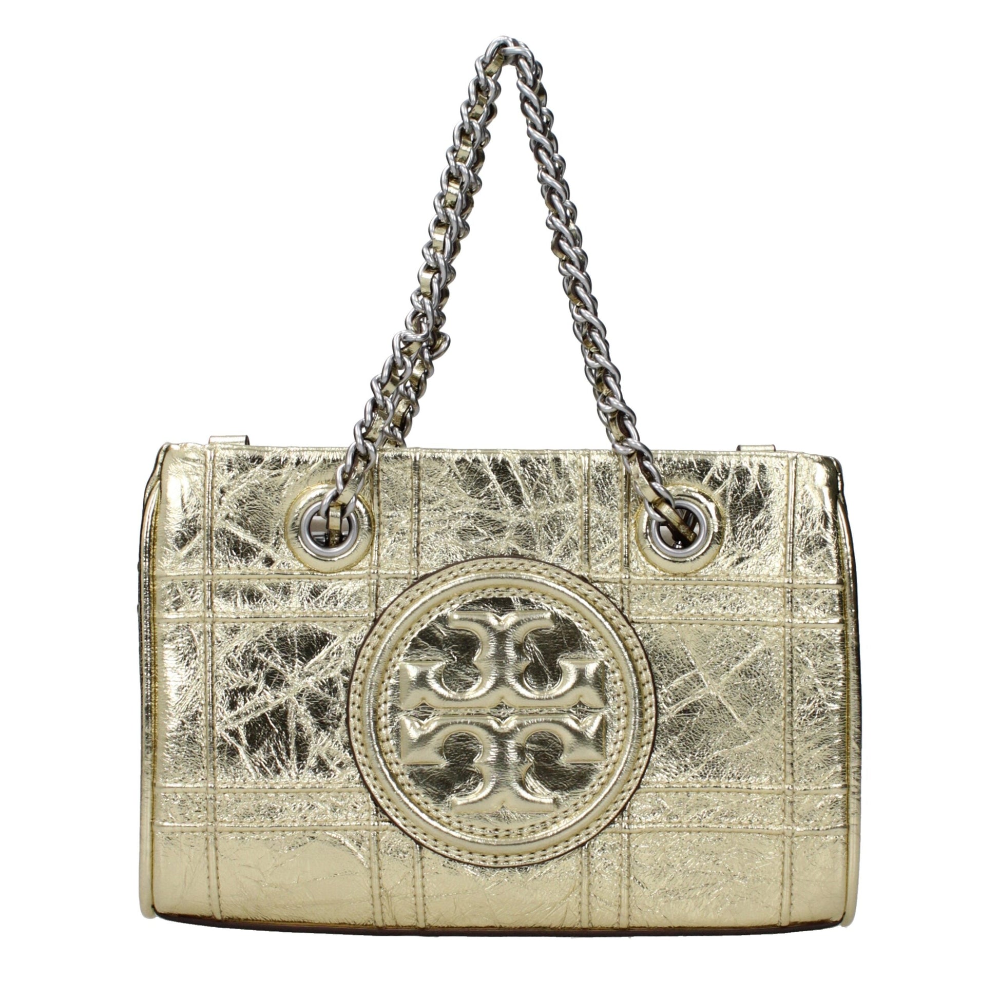 Gold Leather Handbags Tory Burch