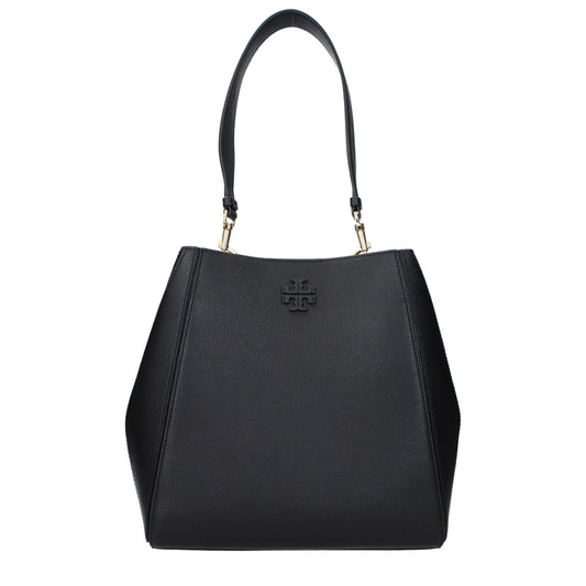 Black Leather Shoulder Bags Tory Burch