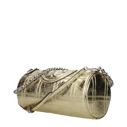 Gold Leather Shoulder Bags Tory Burch