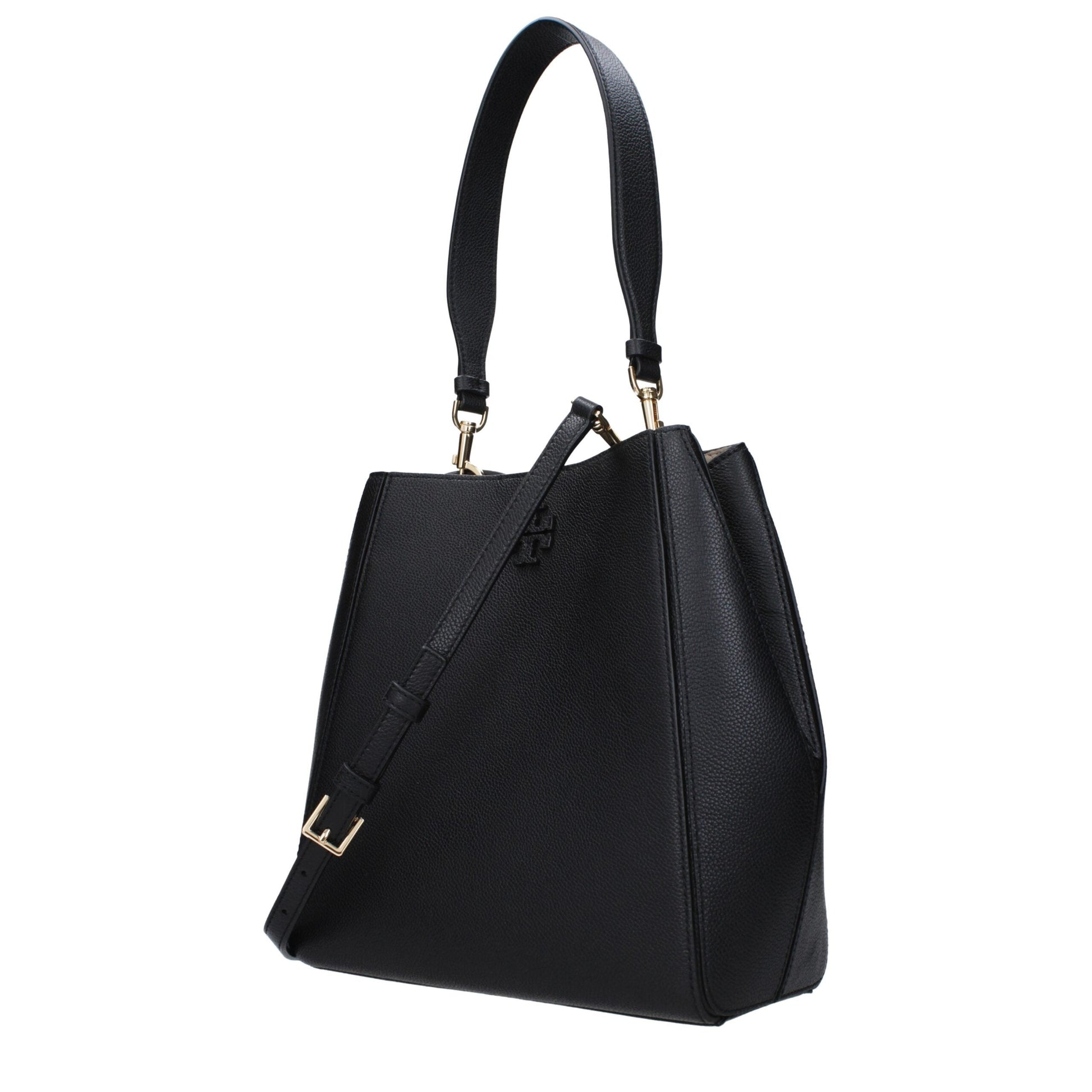 Black Leather Shoulder Bags Tory Burch