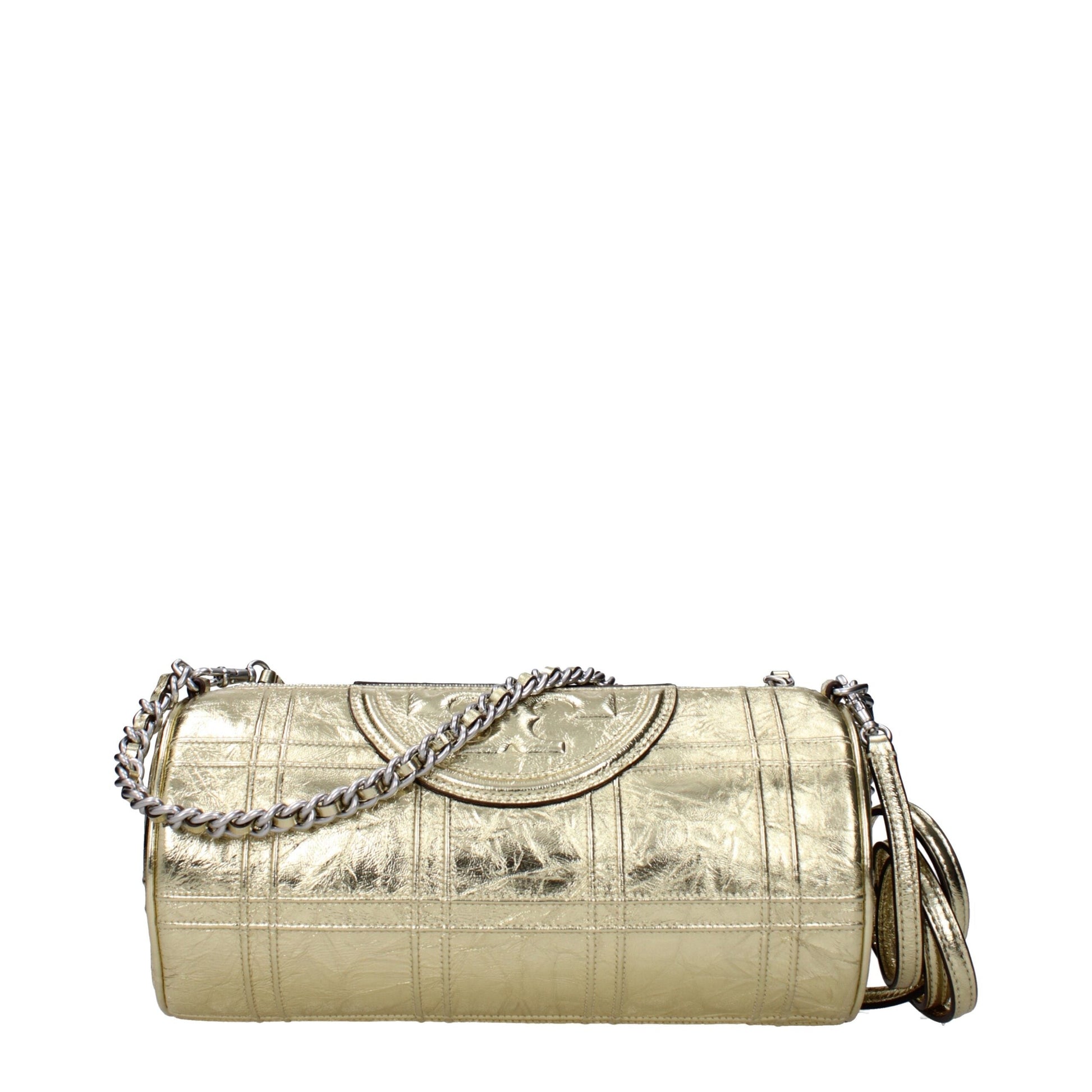 Gold Leather Shoulder Bags Tory Burch