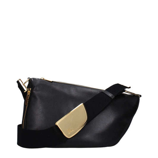 Black Leather Crossbody Bags Burberry