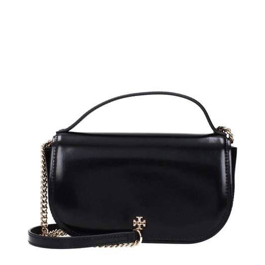 Black Leather Handbags Tory Burch