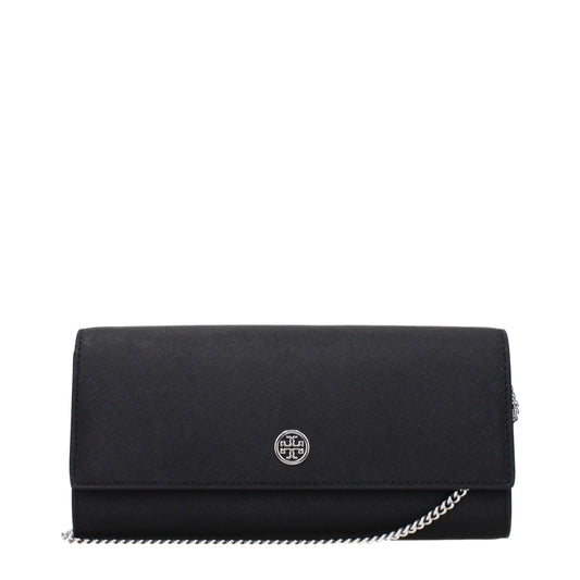 Black Leather Clutch Bags Tory Burch
