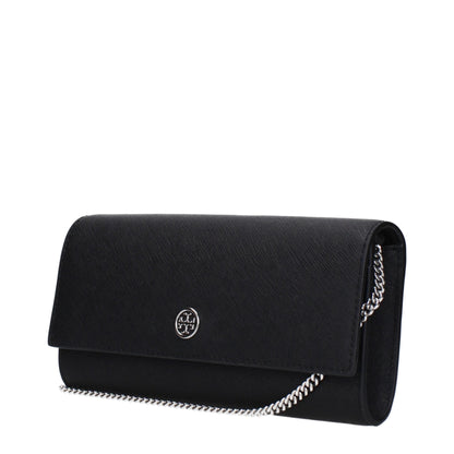 Black Leather Clutch Bags Tory Burch