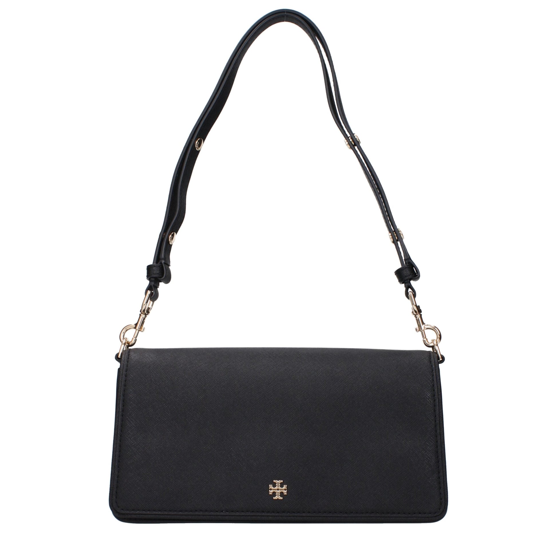 Black Leather Shoulder Bags Tory Burch