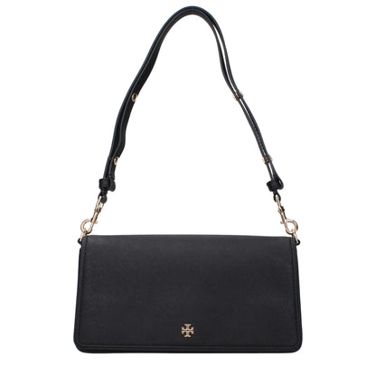 Black Leather Shoulder Bags Tory Burch