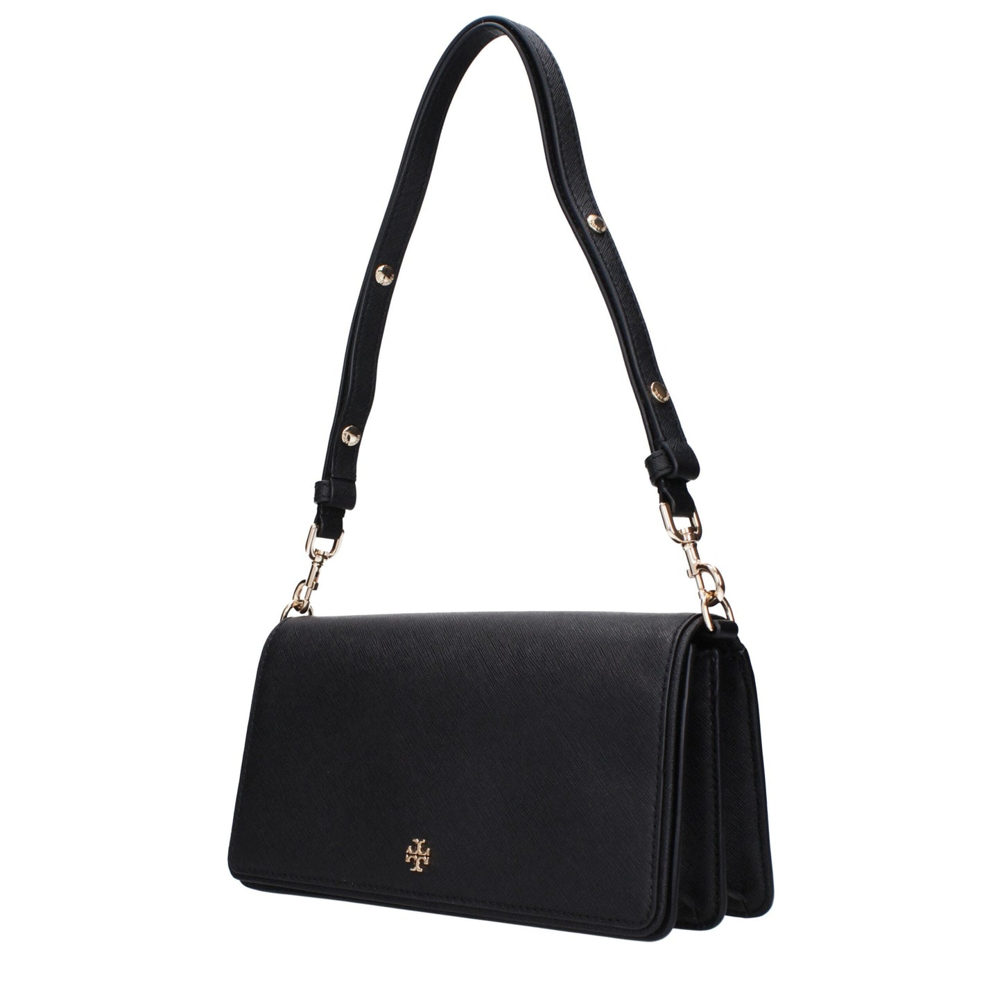 Black Leather Shoulder Bags Tory Burch