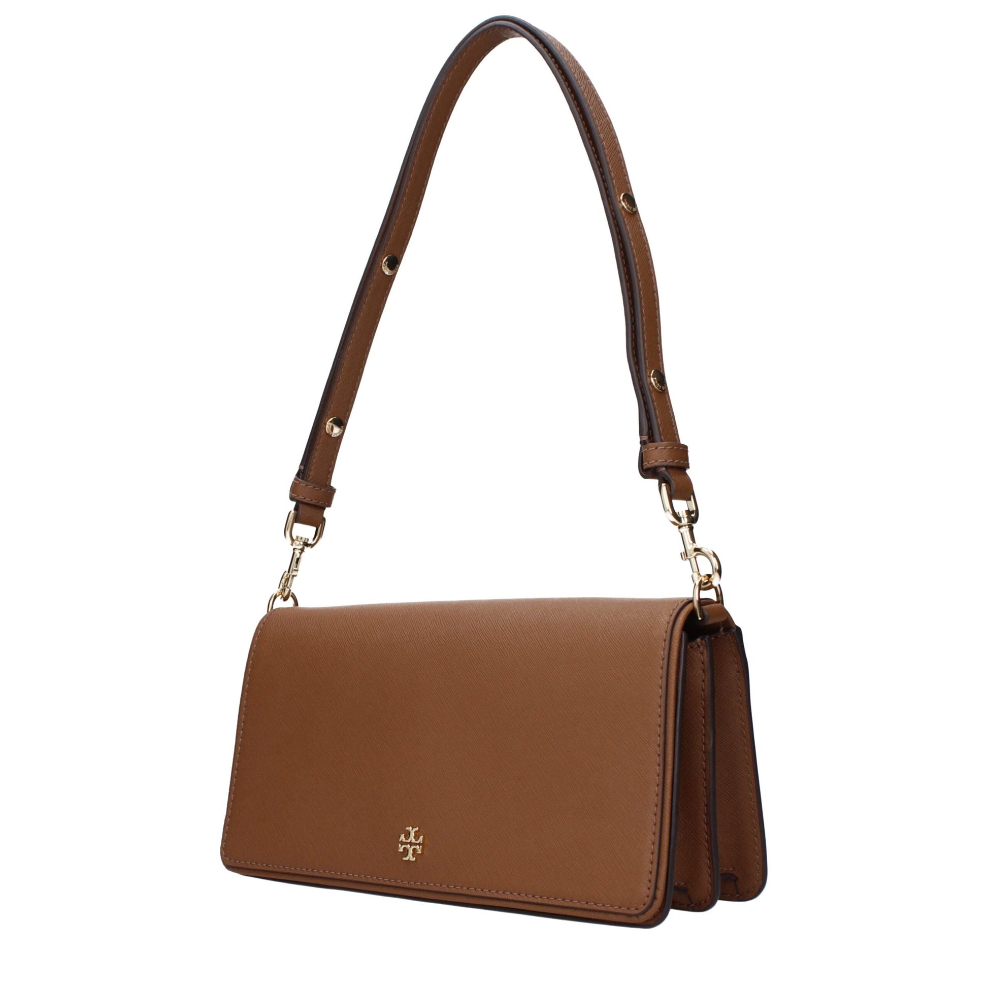 Brown Leather Shoulder Bags Tory Burch