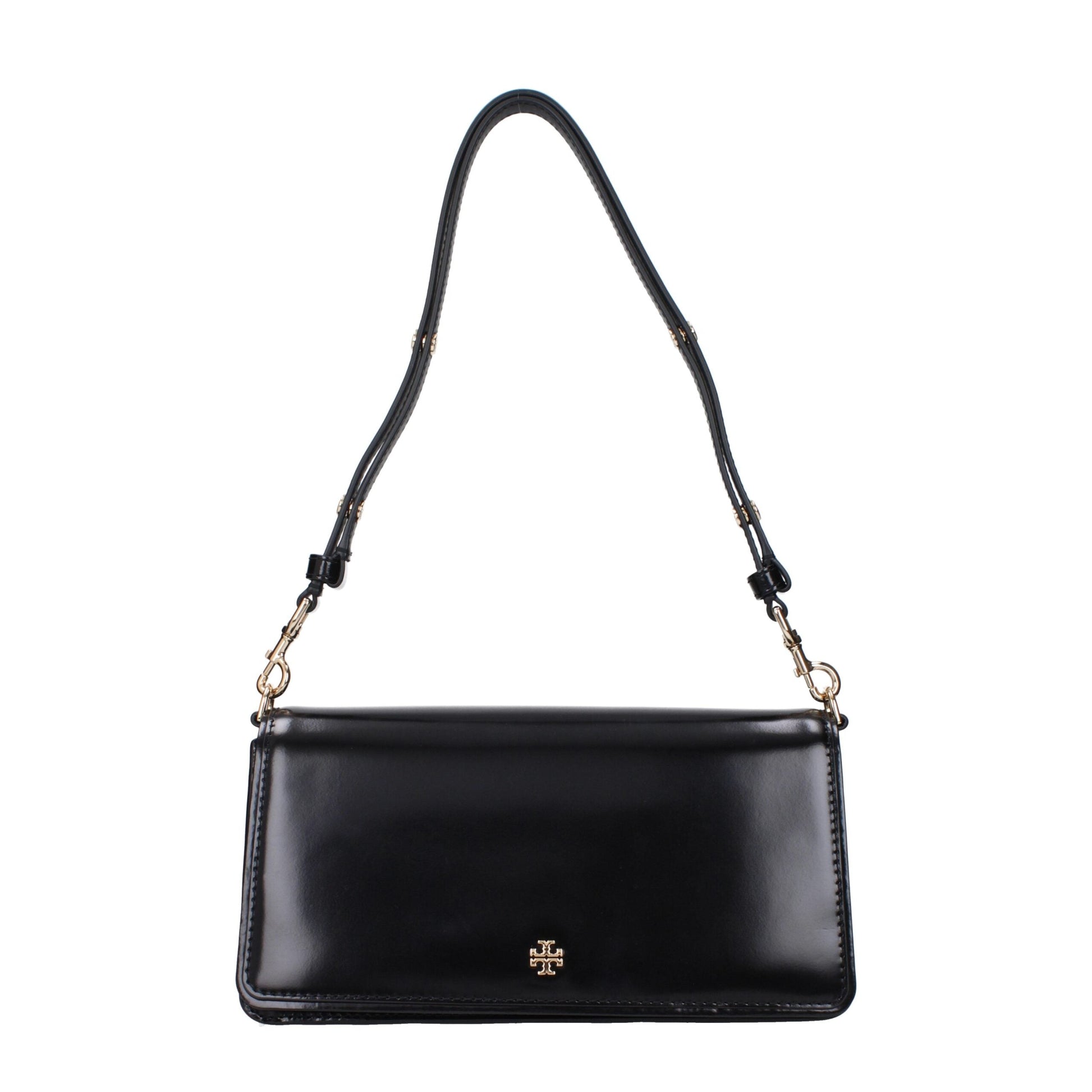 Black Leather Shoulder Bags Tory Burch
