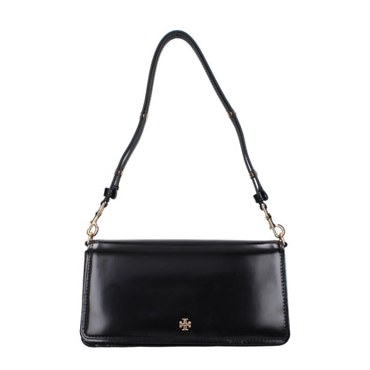Black Leather Shoulder Bags Tory Burch
