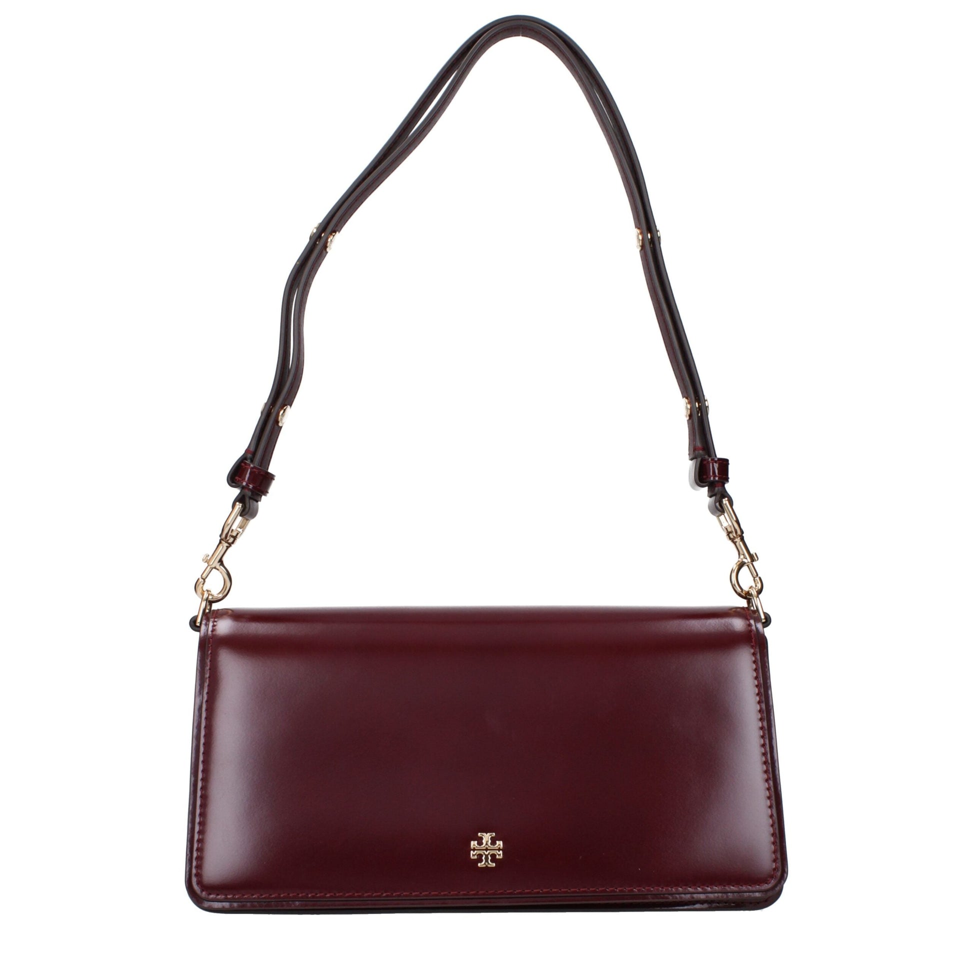Red Leather Shoulder Bags Tory Burch
