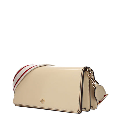 Beige Leather Crossbody Bags Tory Burch