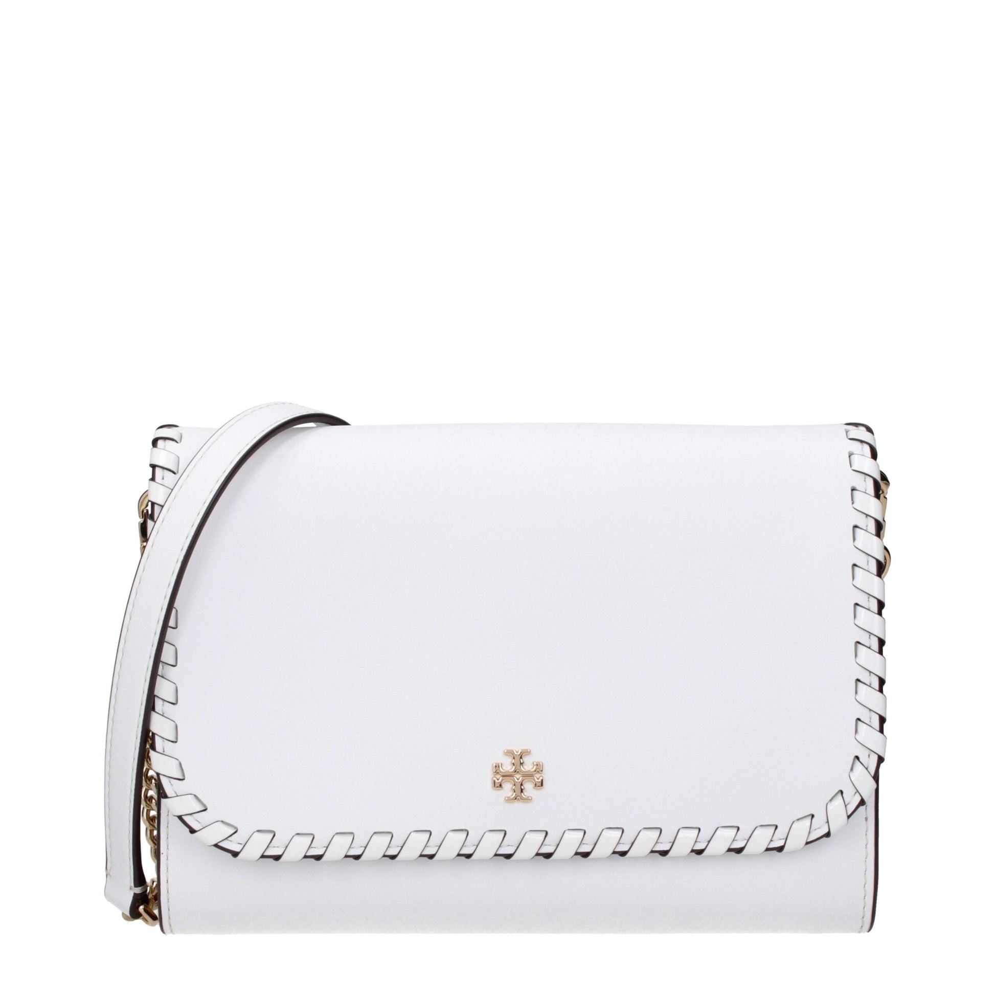 White Leather Clutch Bags Tory Burch