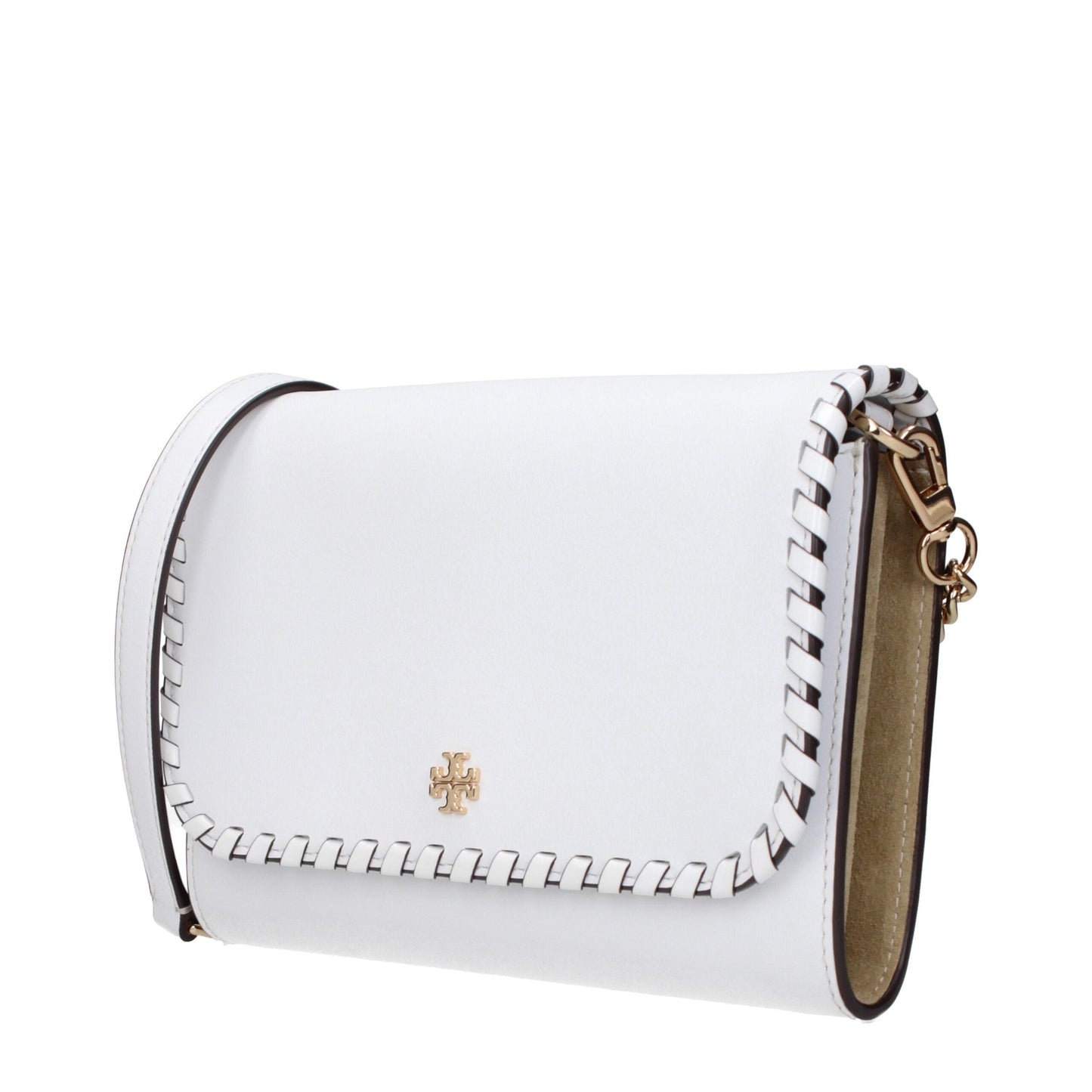 White Leather Clutch Bags Tory Burch