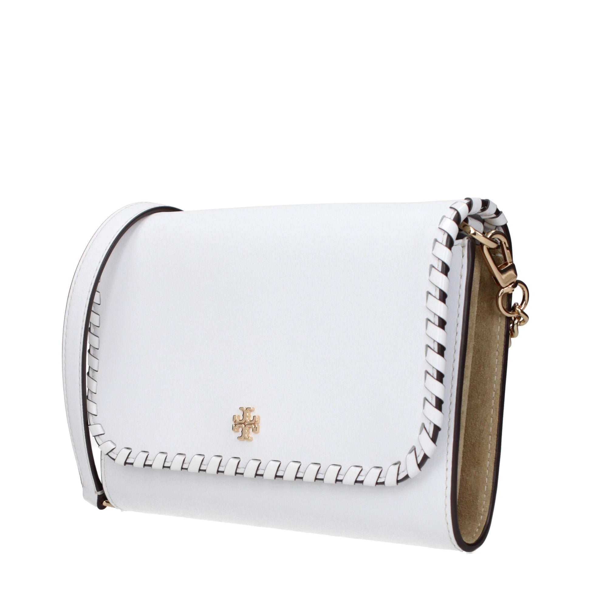 White Leather Clutch Bags Tory Burch