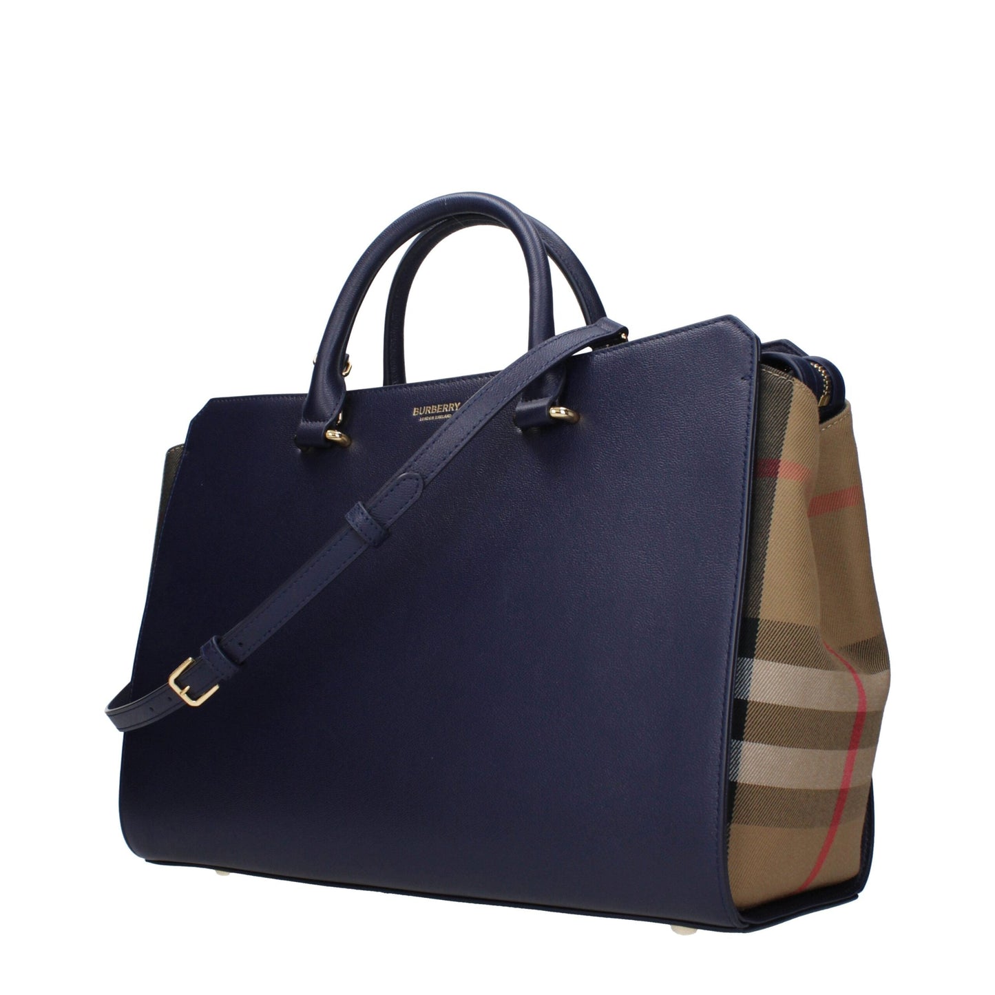 Blue Leather Handbags Burberry