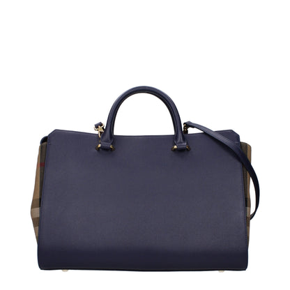 Blue Leather Handbags Burberry