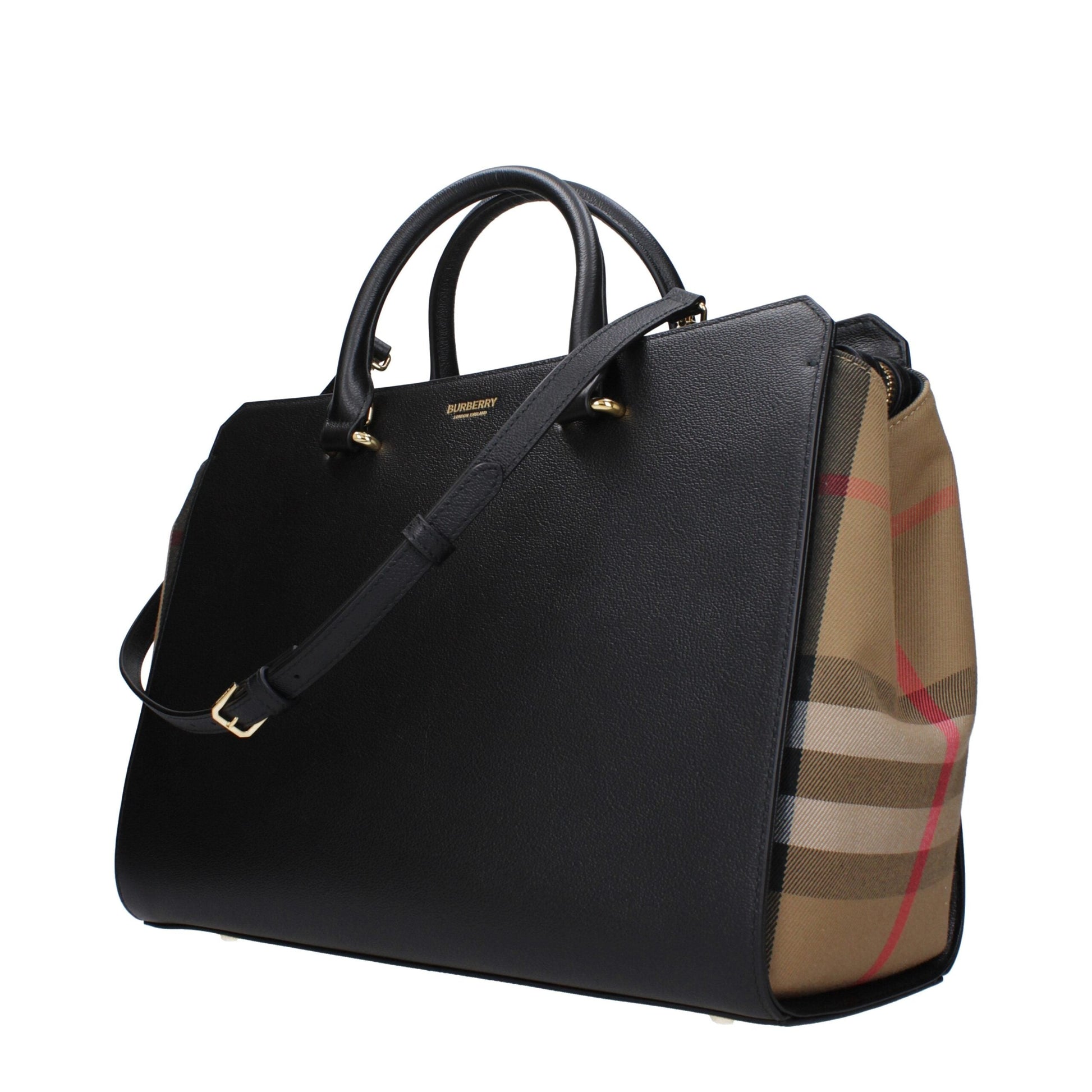 Black Leather Handbags Burberry