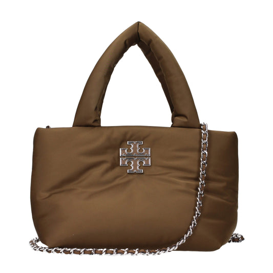 Brown Fabric Handbags Tory Burch