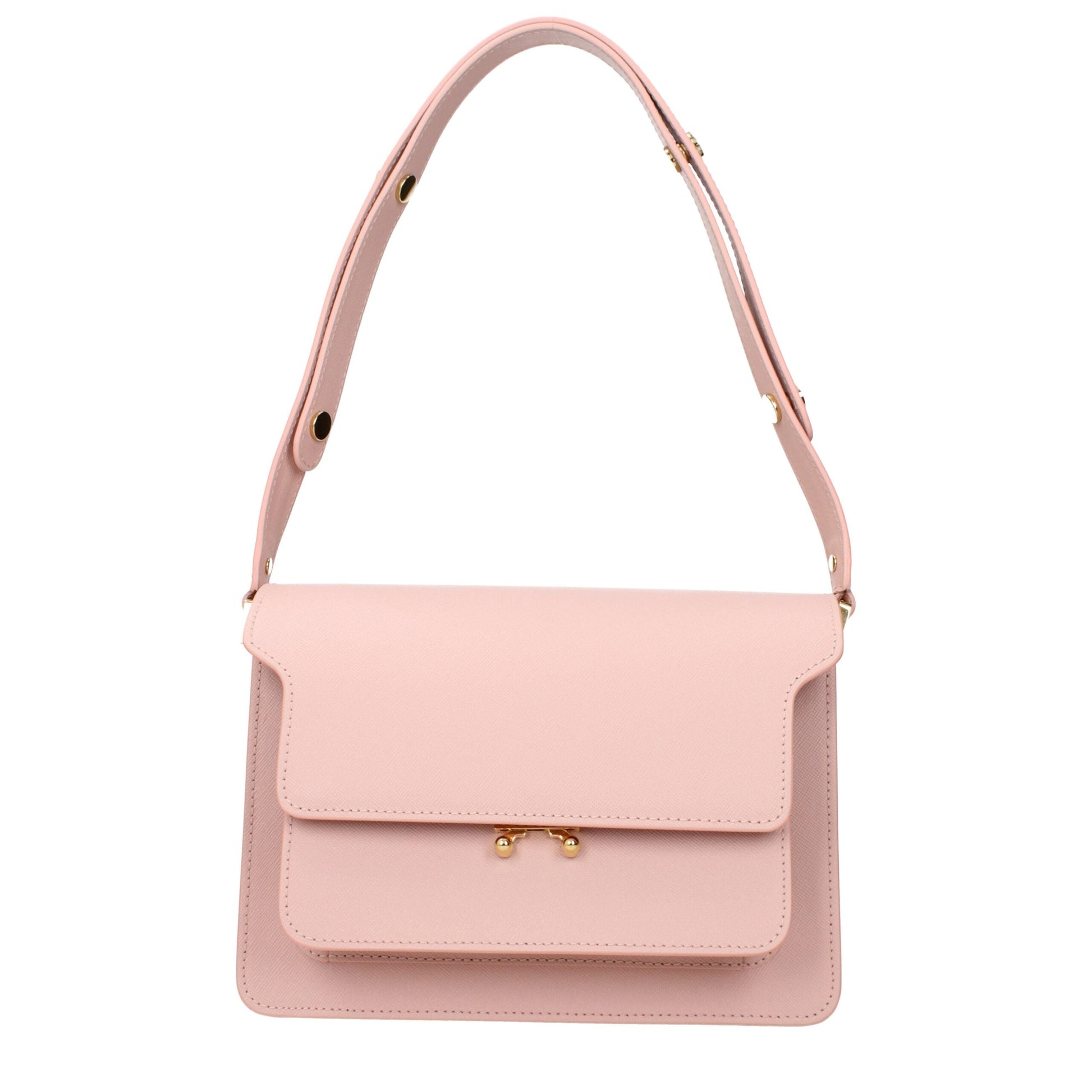 Pink Leather Shoulder Bags Marni