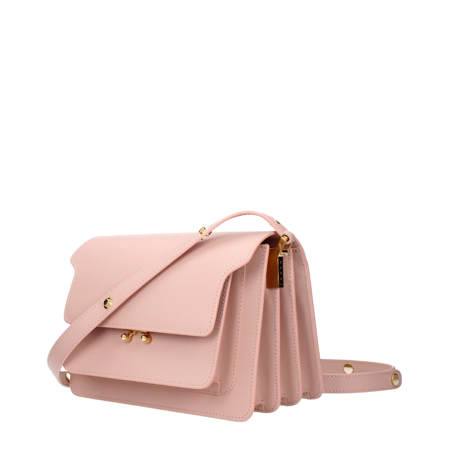 Pink Leather Shoulder Bags Marni