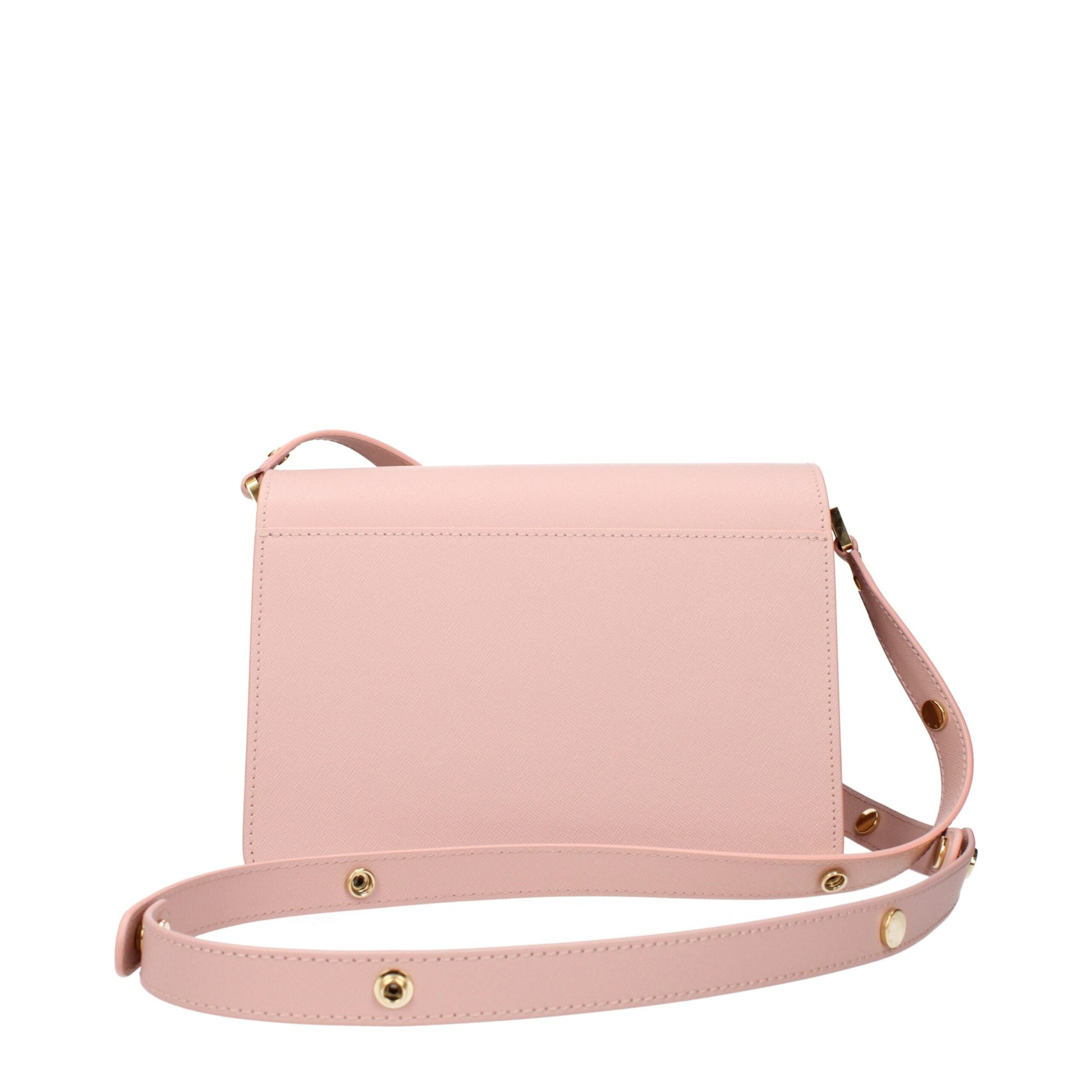 Pink Leather Shoulder Bags Marni