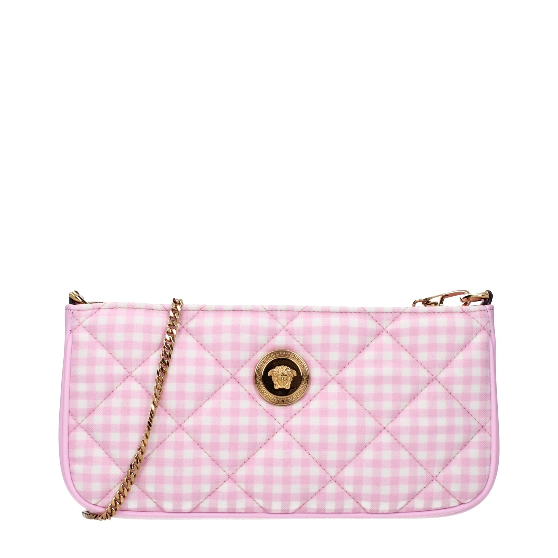 Pink Fabric Shoulder Bags Versace