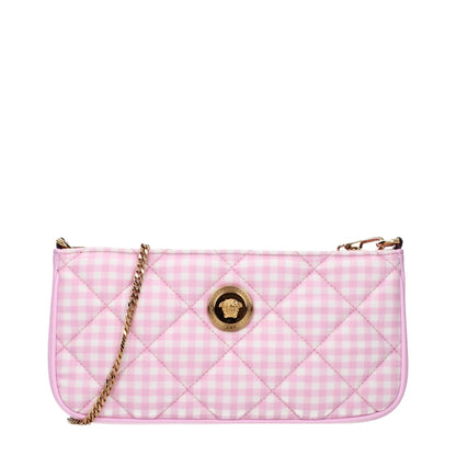 Pink Fabric Shoulder Bags Versace