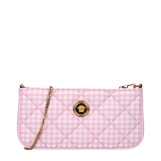 Pink Fabric Shoulder Bags Versace