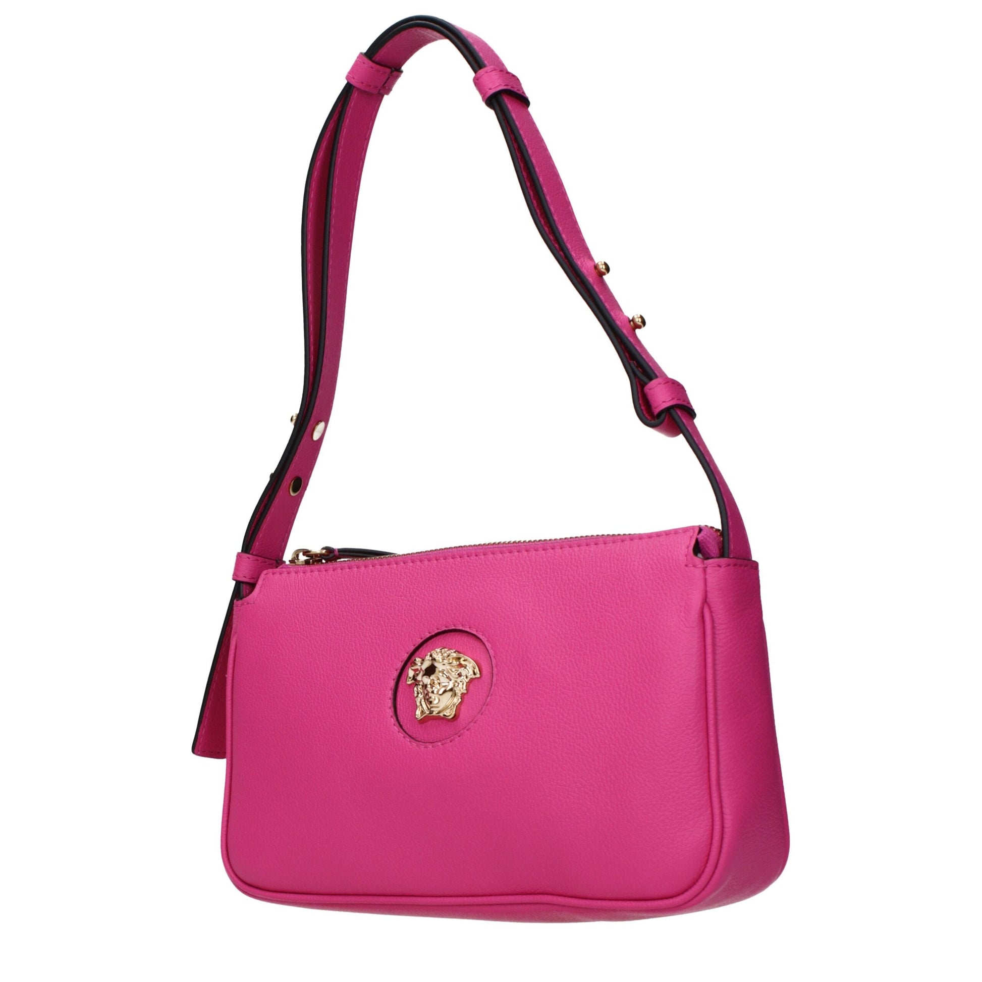 Pink Leather Shoulder Bags Versace