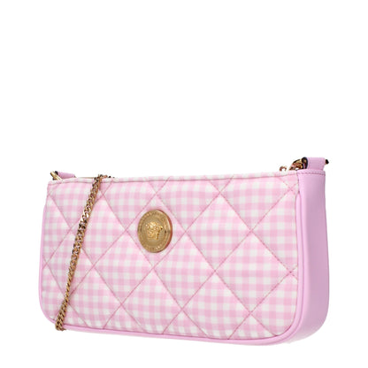 Pink Fabric Shoulder Bags Versace