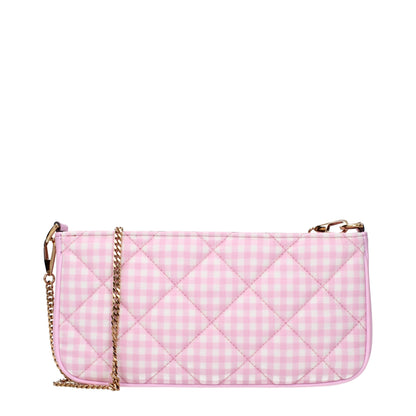 Pink Fabric Shoulder Bags Versace