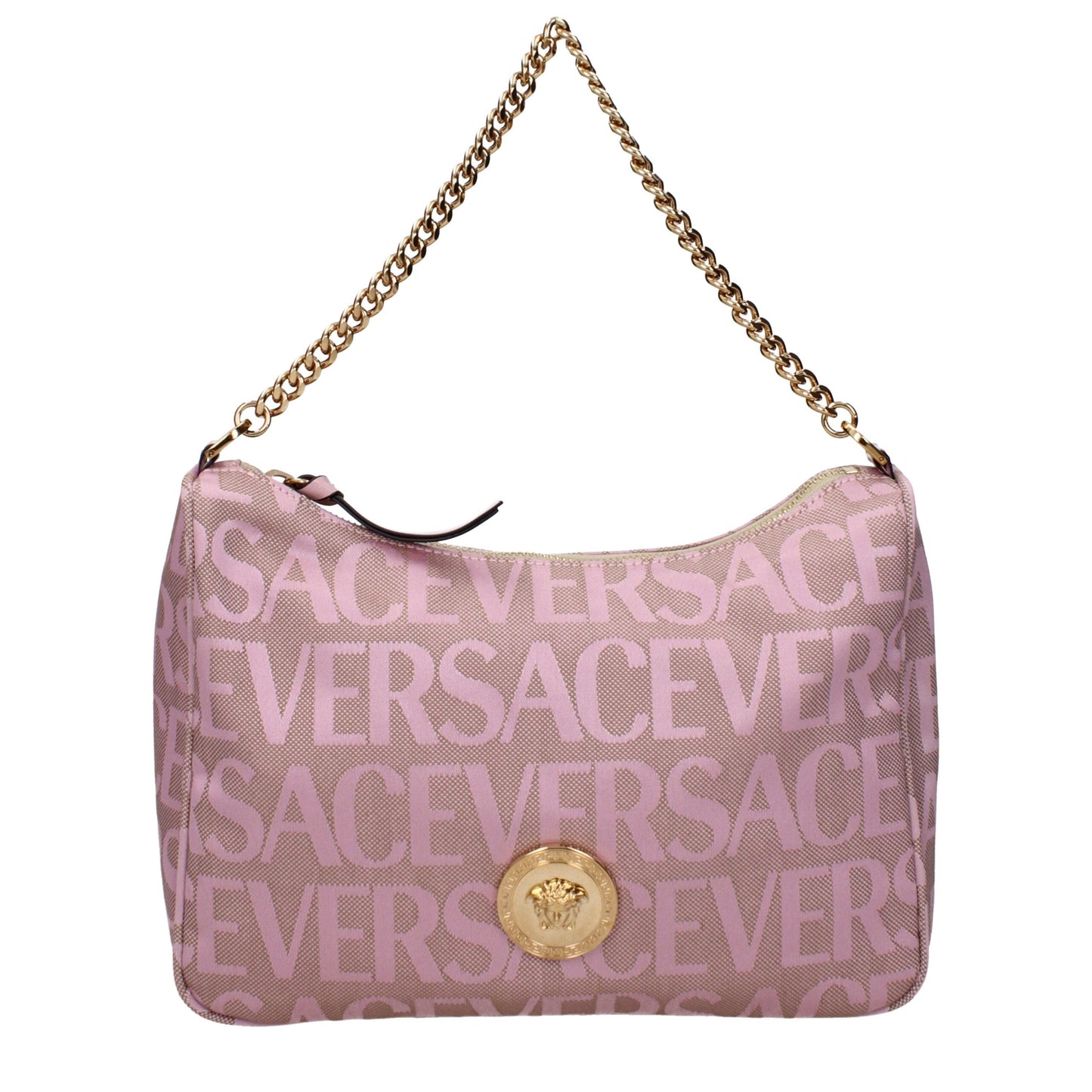 Beige Fabric Handbags Versace