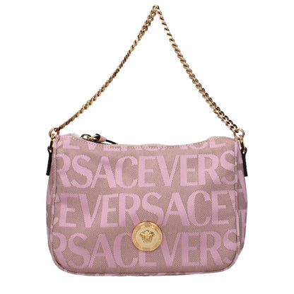 Pink Fabric Handbags Versace