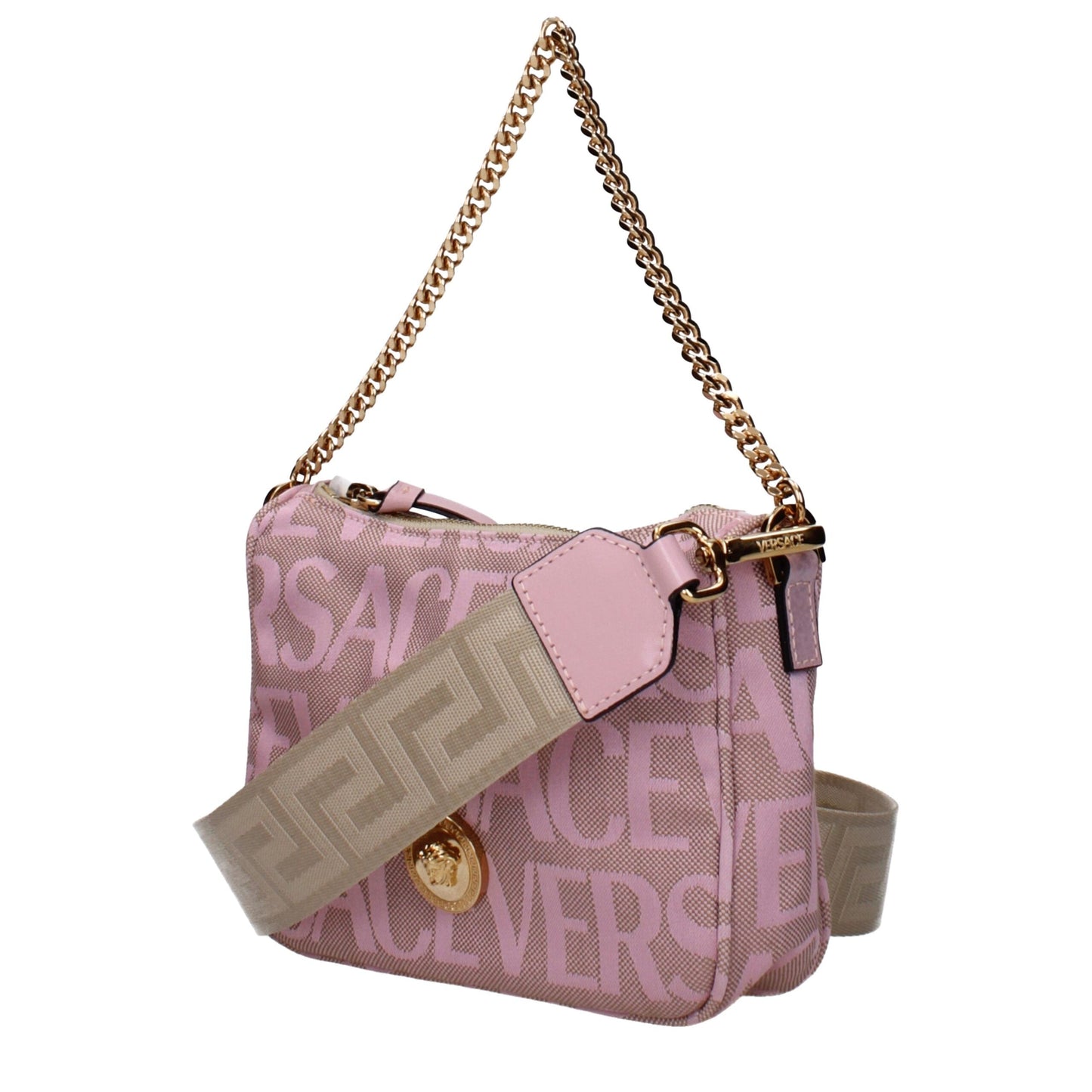 Pink Fabric Handbags Versace