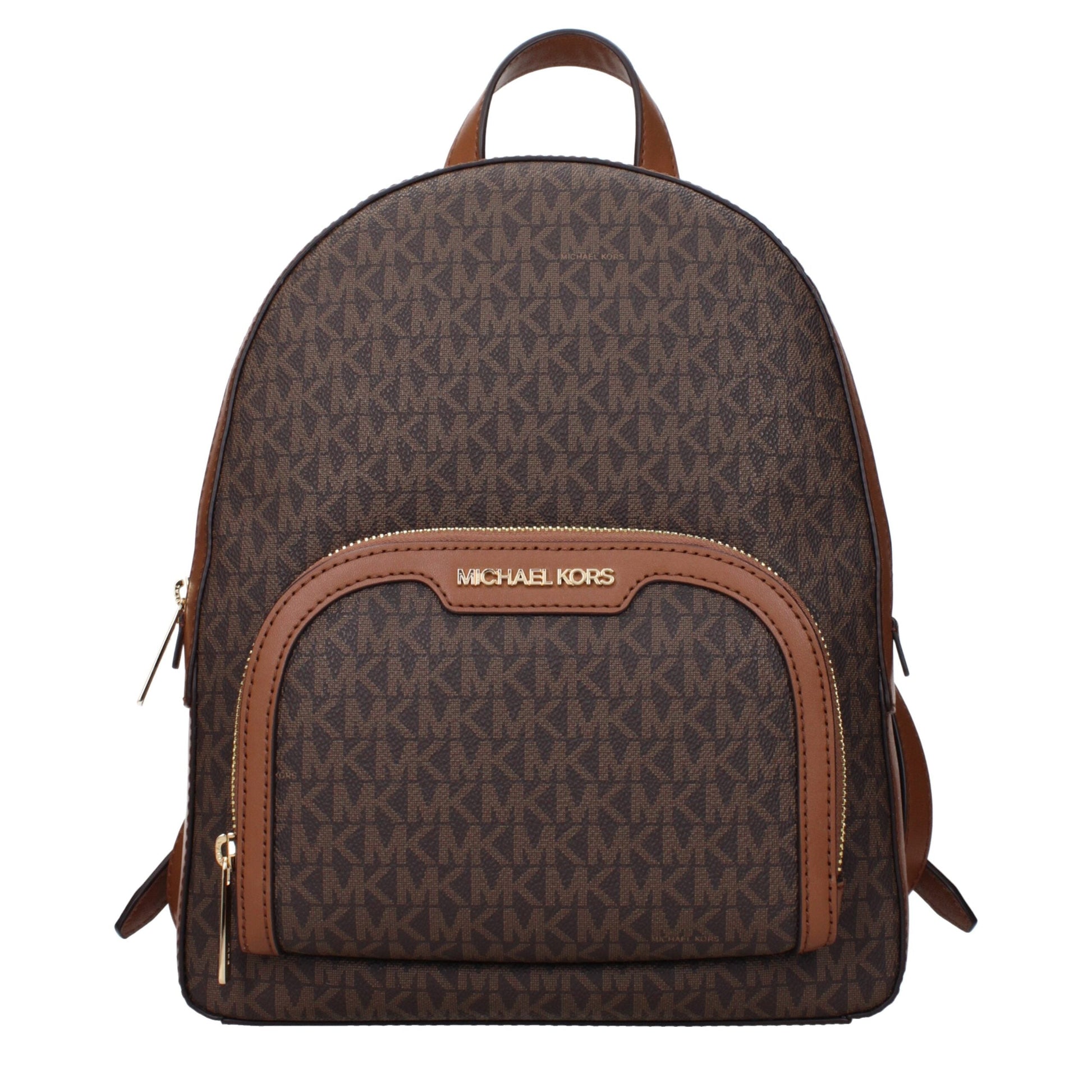 Brown Fabric Backpacks Michael Kors